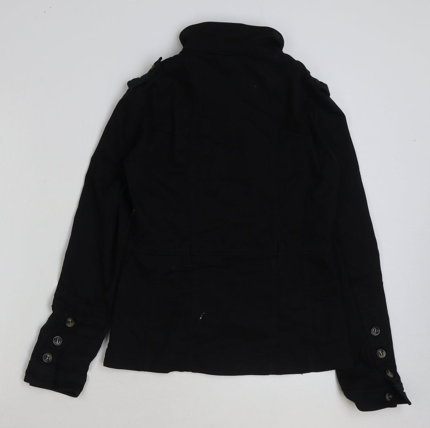H&M Womens Black Jacket Size 10 Button