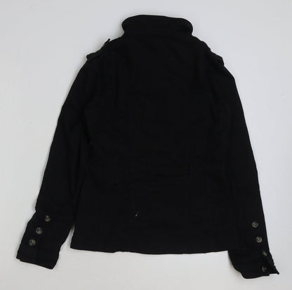 H&M Womens Black Jacket Size 10 Button