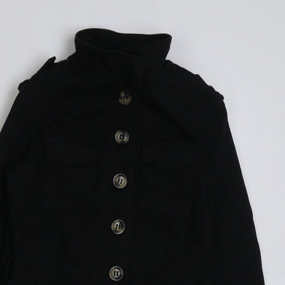 H&M Womens Black Jacket Size 10 Button