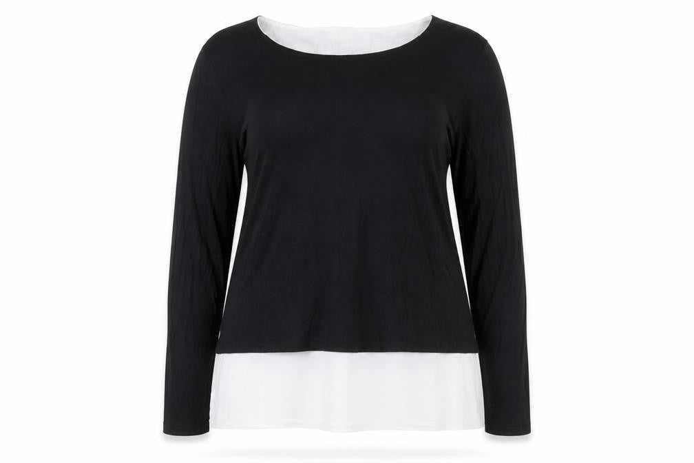 Wallis Womens Black Viscose Basic T-Shirt Size 16 Boat Neck
