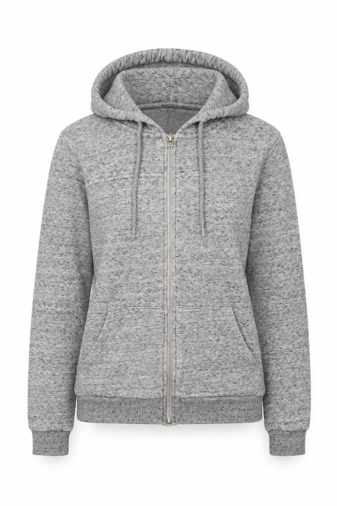 Papaya Womens Grey Cotton Full Zip Hoodie Size XS Zip