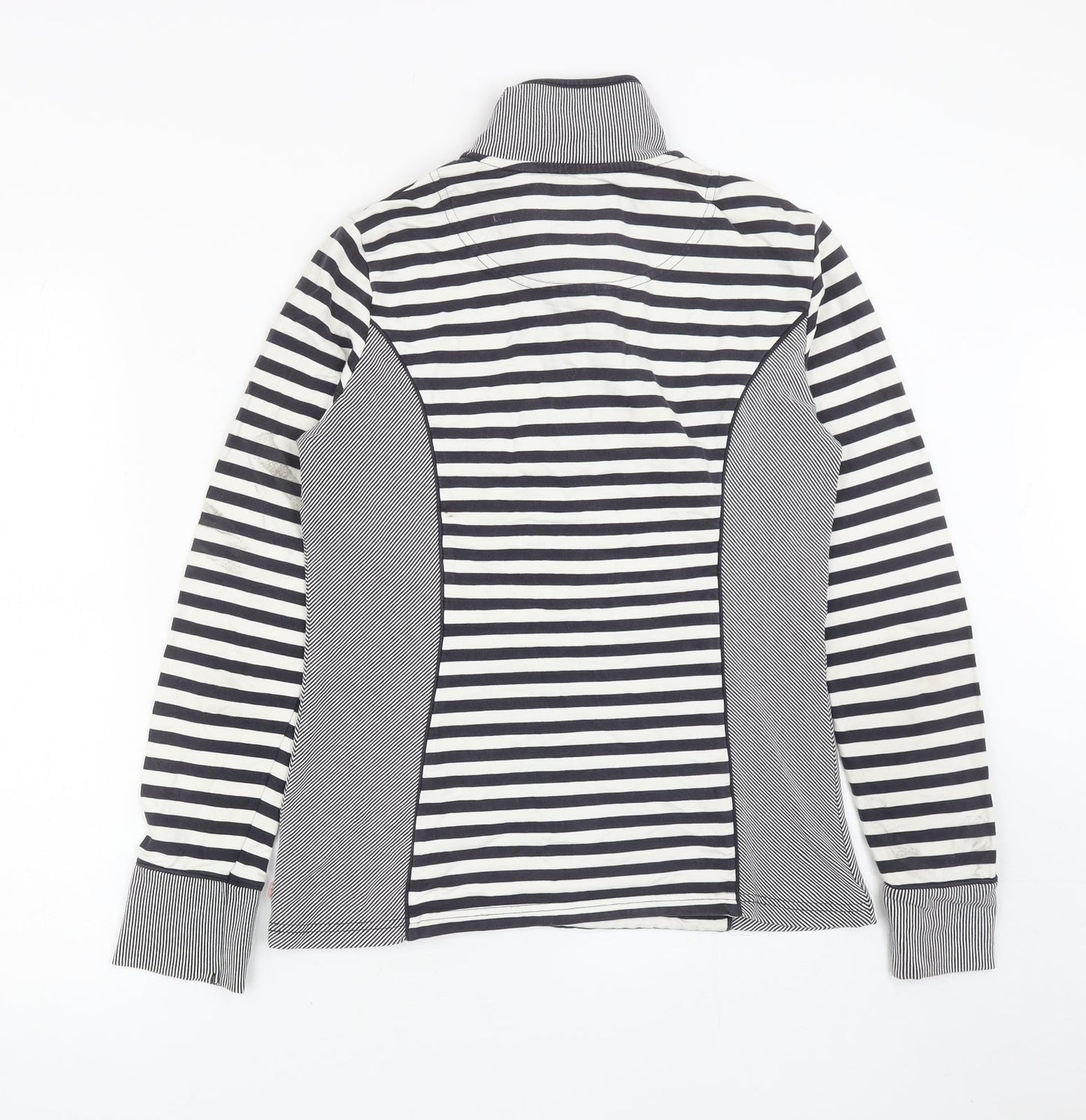 Per Una Womens Blue Striped Cotton Henley Sweatshirt Size S Button