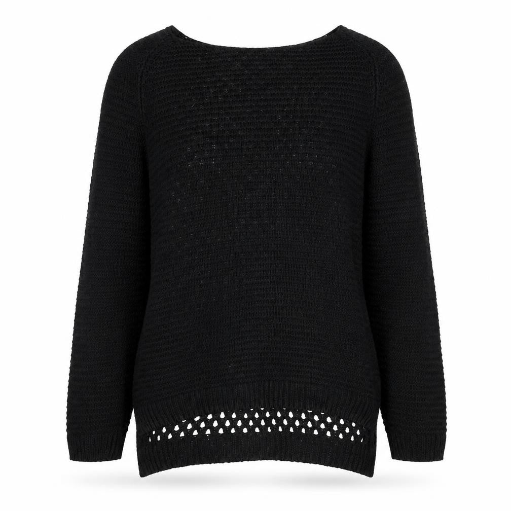 H&M Womens Black Round Neck Acrylic Pullover Jumper Size S