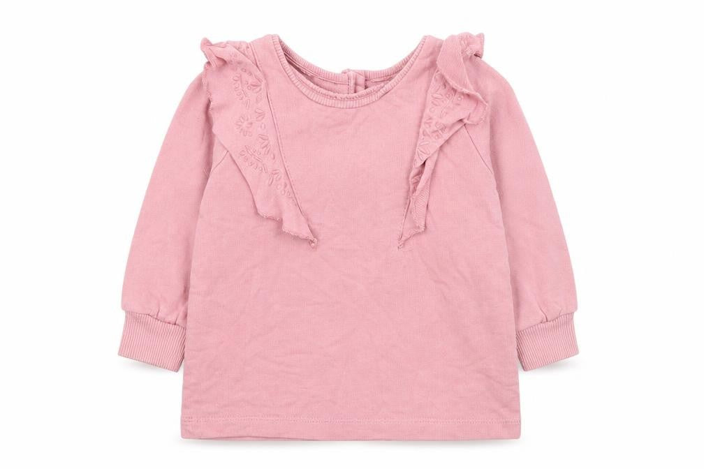 NEXT Girls Pink Cotton Pullover Jumper Size 3-6 Months Button