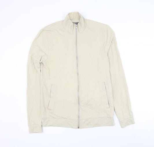 ASOS Mens Beige Cotton Full Zip Sweatshirt Size M