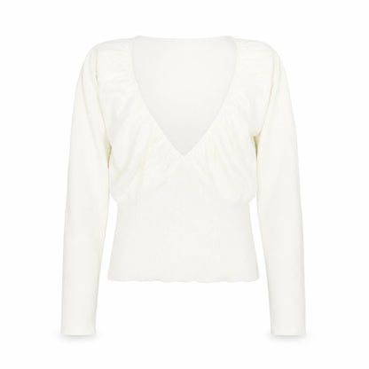ASOS Womens White Viscose Basic Blouse Size 8 Scoop Neck
