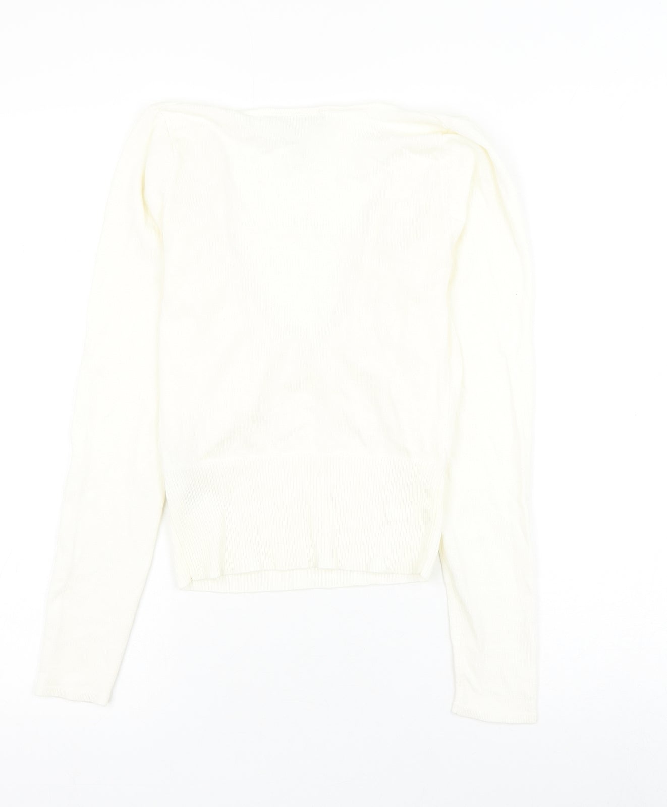 ASOS Womens White Viscose Basic Blouse Size 8 Scoop Neck
