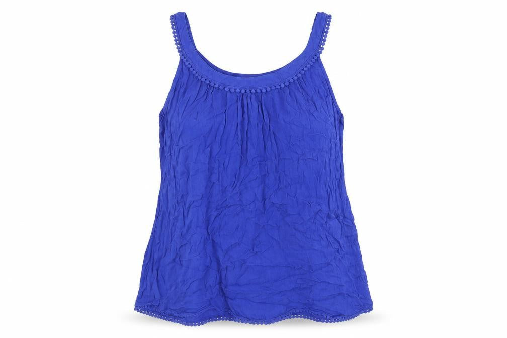 Bonmarché Womens Blue Viscose Basic Blouse Size 18 Round Neck