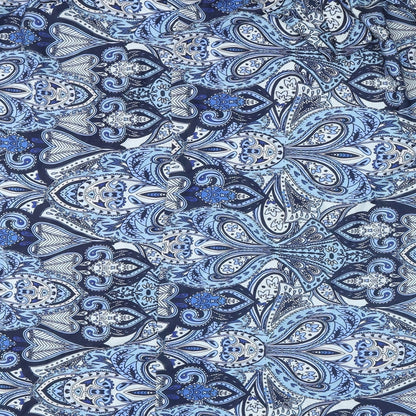 Select Womens Blue Geometric Polyester Flare Skirt Size 8 Tie