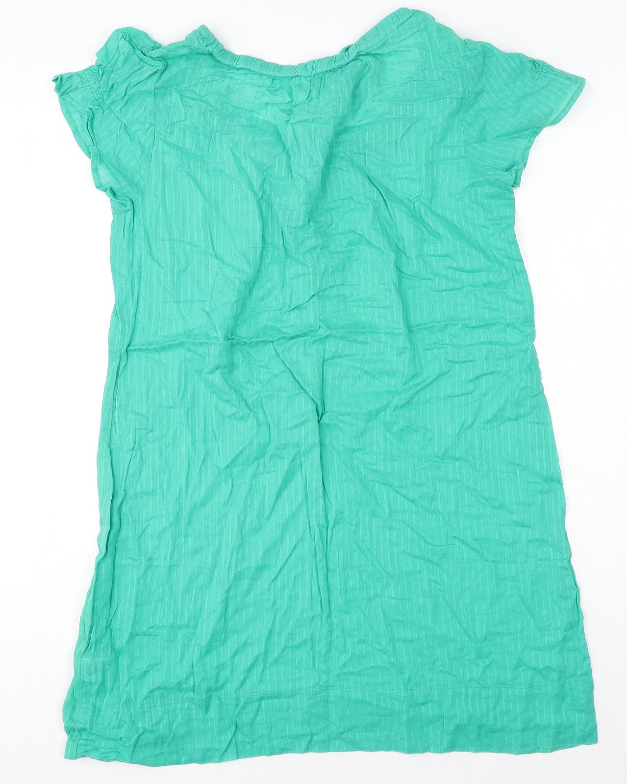 Marks and Spencer Womens Green Cotton Mini Size 14 Round Neck