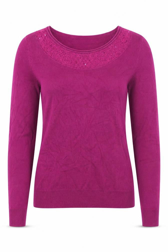 Per Una Womens Pink Round Neck Polyester Pullover Jumper Size 10