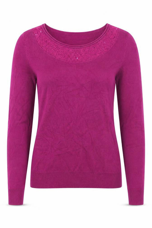 Per Una Womens Pink Round Neck Polyester Pullover Jumper Size 10