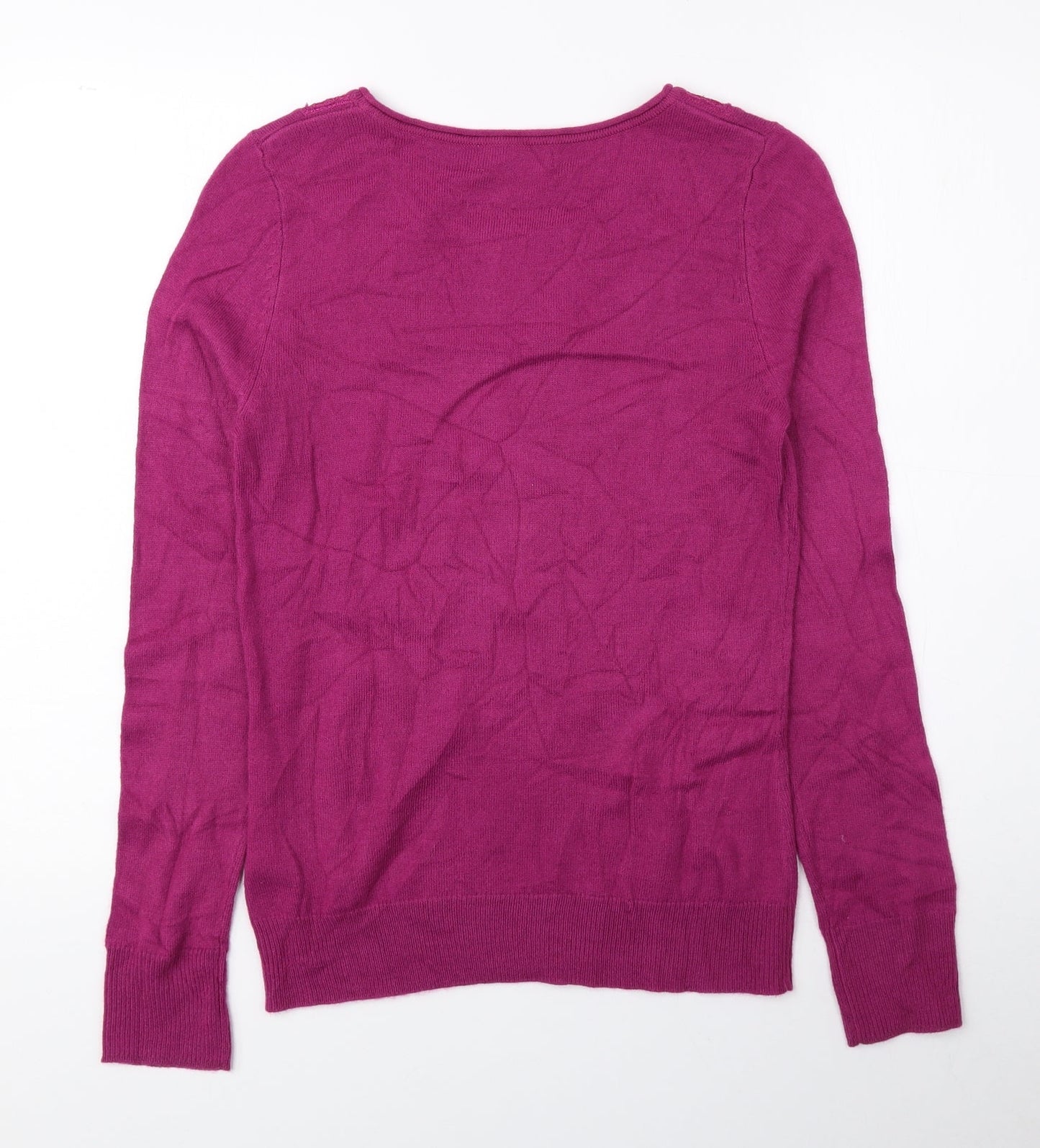Per Una Womens Pink Round Neck Polyester Pullover Jumper Size 10