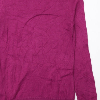 Per Una Womens Pink Round Neck Polyester Pullover Jumper Size 10