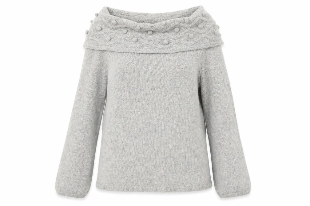 Per Una Womens Grey Roll Neck Polyester Pullover Jumper Size M