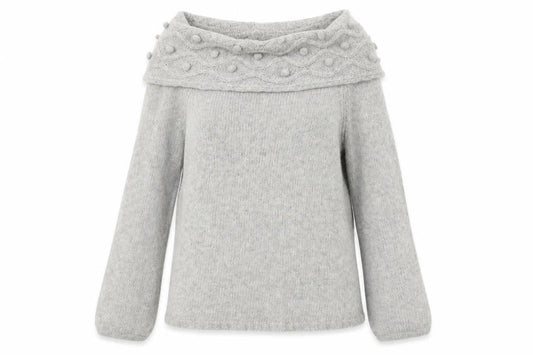 Per Una Womens Grey Roll Neck Polyester Pullover Jumper Size M
