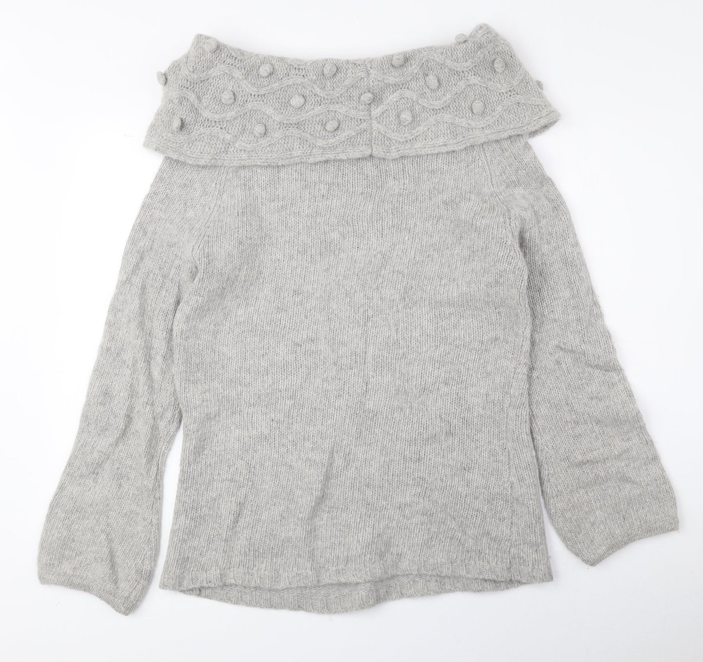 Per Una Womens Grey Roll Neck Polyester Pullover Jumper Size M