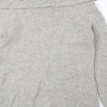 Per Una Womens Grey Roll Neck Polyester Pullover Jumper Size M
