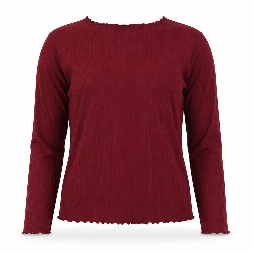 Primark Womens Red Polyester Basic Blouse Size M Round Neck