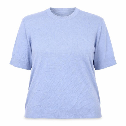 Marks and Spencer Womens Blue Viscose Basic Blouse Size 16 Round Neck