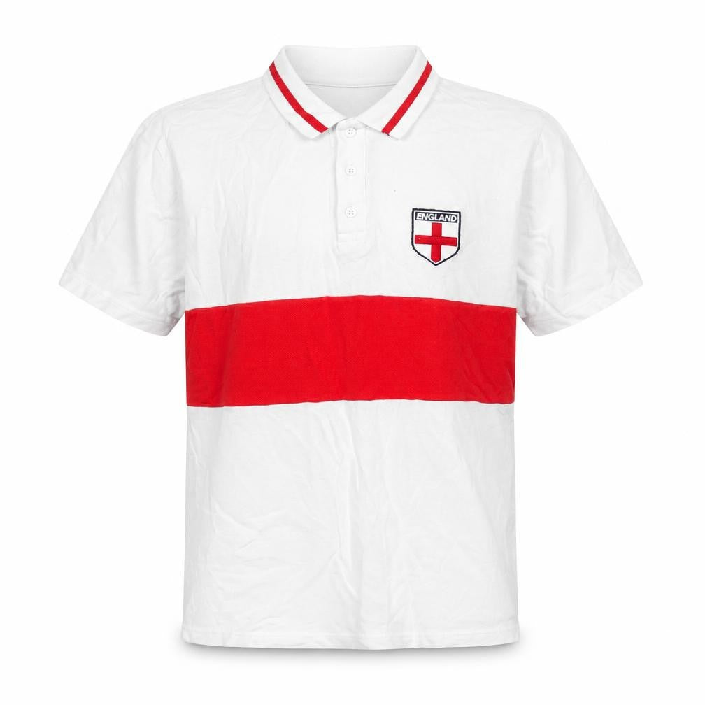 Quick Supporter Boys White 100% Cotton Pullover Polo Size 13 Years Collared Button - England