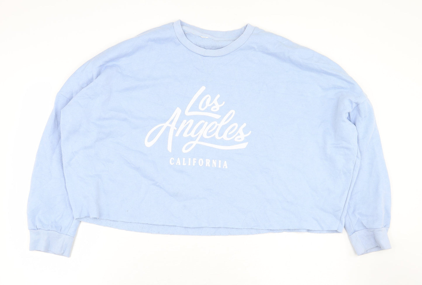 Primark Womens Blue Polyester Pullover Sweatshirt Size M Pullover - Cropped