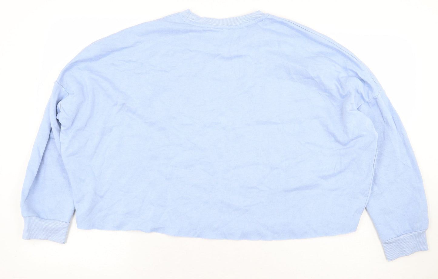 Primark Womens Blue Polyester Pullover Sweatshirt Size M Pullover - Cropped