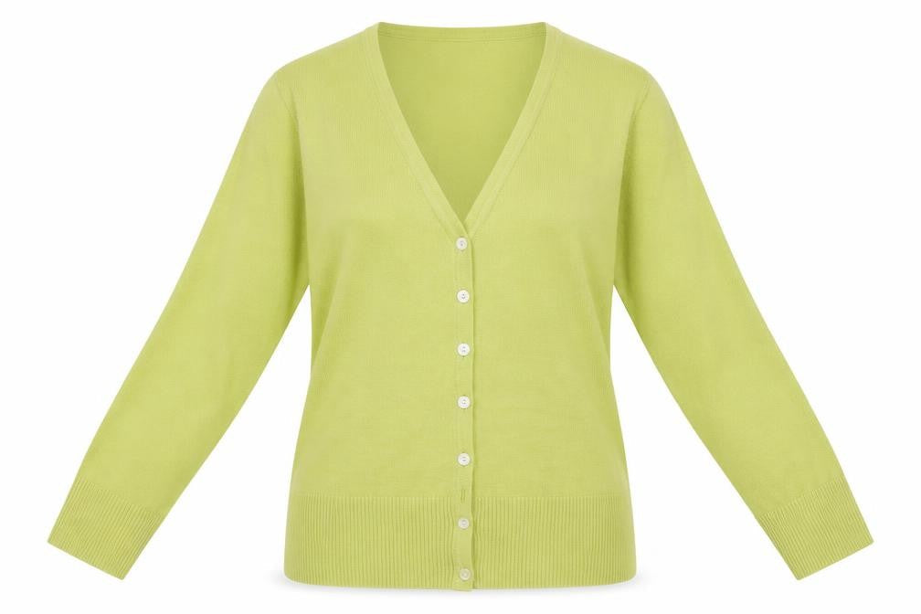 Monsoon Womens Green V-Neck Polyester Cardigan Jumper Size 8