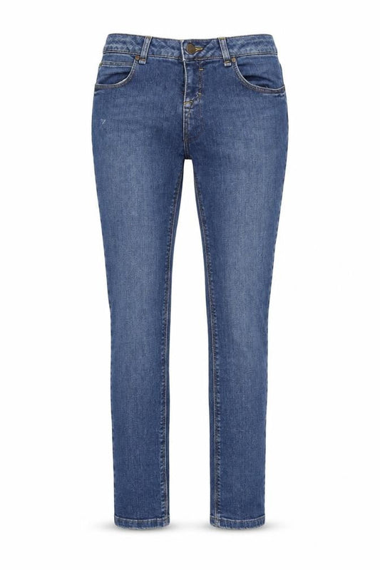 Womens Blue Polyester Skinny Jeans Size 34 in L32 in Regular Tie