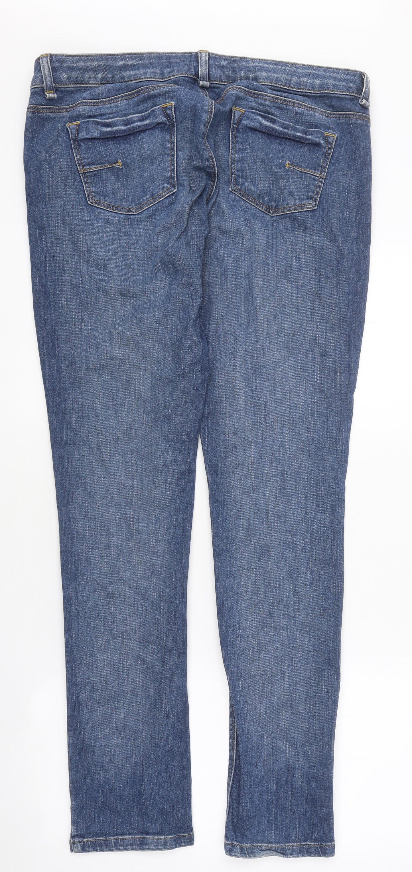Preworn Womens Blue Polyester Skinny Jeans Size 34 in L32 in Regular Tie