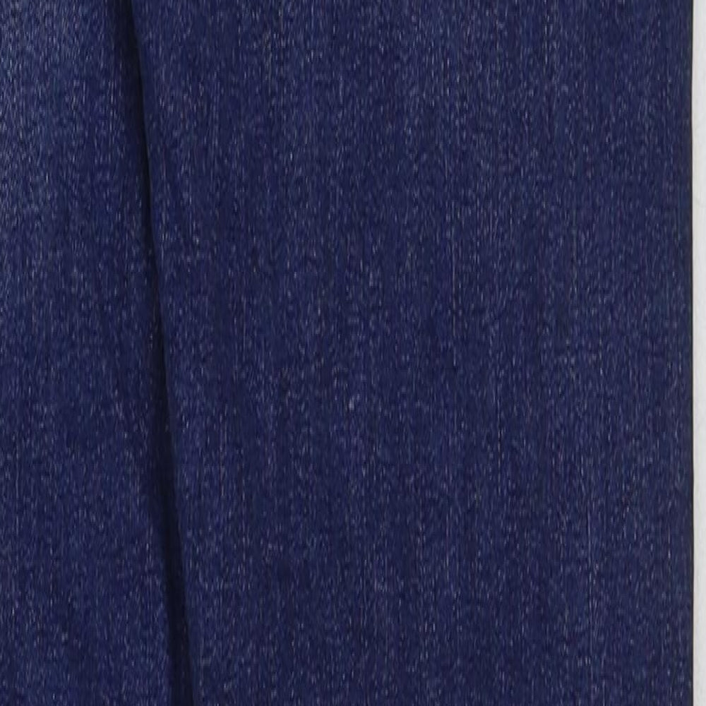 Denim & Co. Womens Blue Cotton Skinny Jeans Size 6 L28 in Regular Button