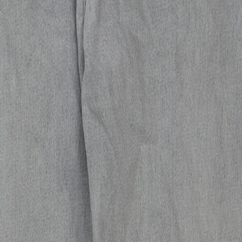 Marks and Spencer Womens Blue Cotton Straight Jeans Size 34 in L31 in Regular Button