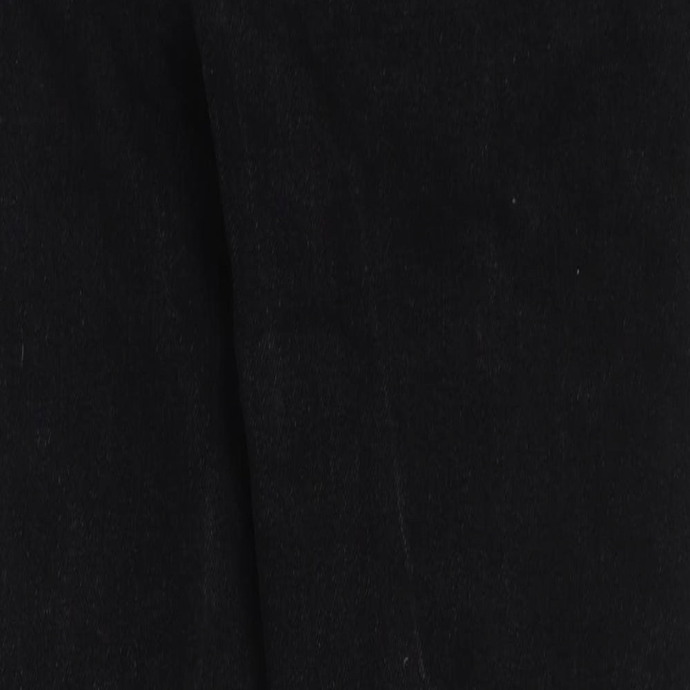Denim & Co. Womens Black Cotton Skinny Jeans Size 8 L28 in Regular Button