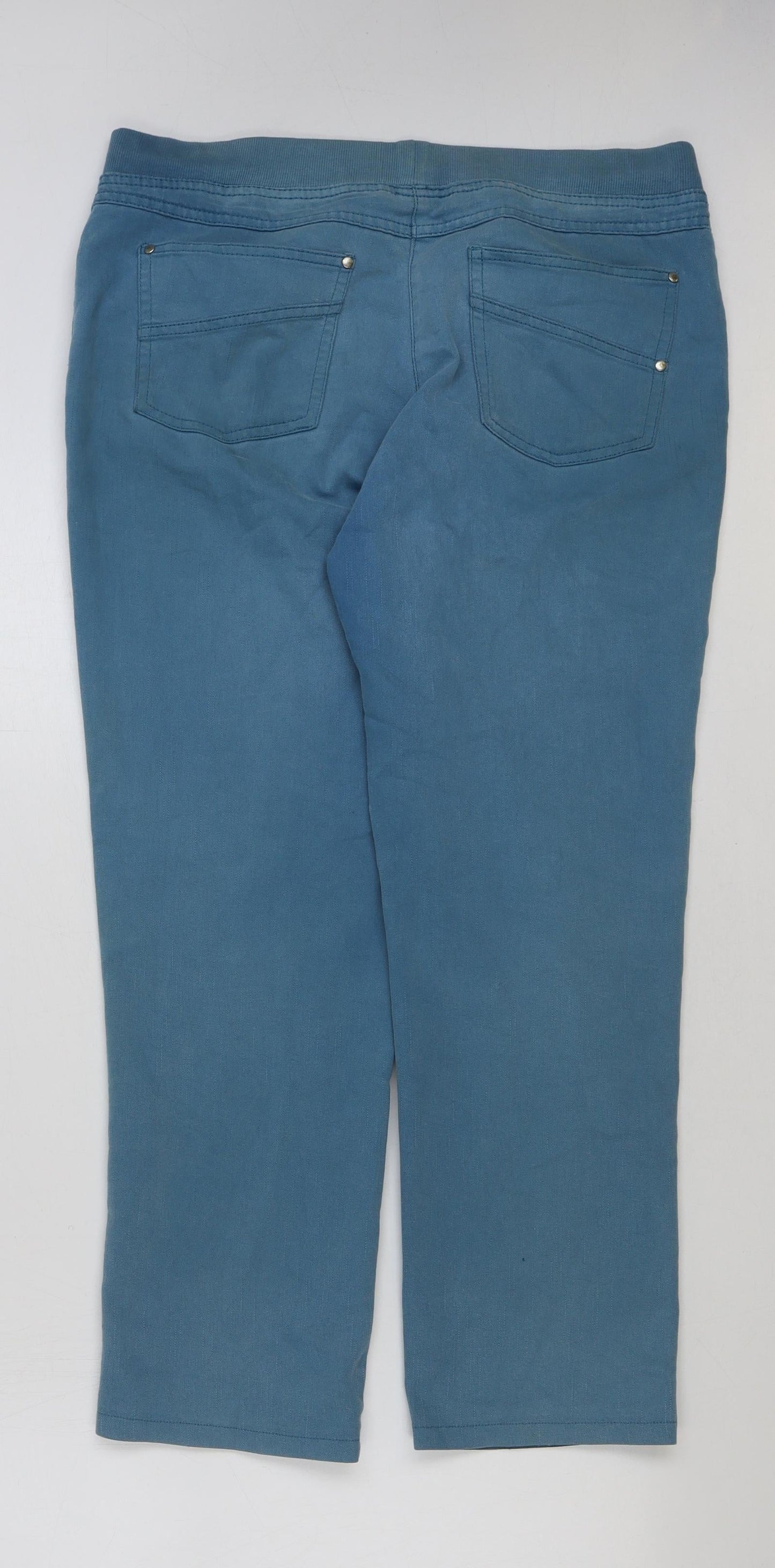 Epilogue Womens Blue Cotton Trousers Size 14 L28 in Regular