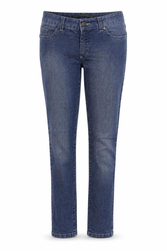 Womens Blue Cotton Skinny Jeans Size 28 in L30 in Regular Button