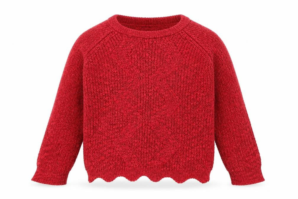 Select Girls Red Round Neck 100% Cotton Pullover Jumper Size 12-13 Years Pullover