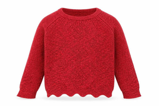 Select Girls Red Round Neck 100% Cotton Pullover Jumper Size 12-13 Years Pullover