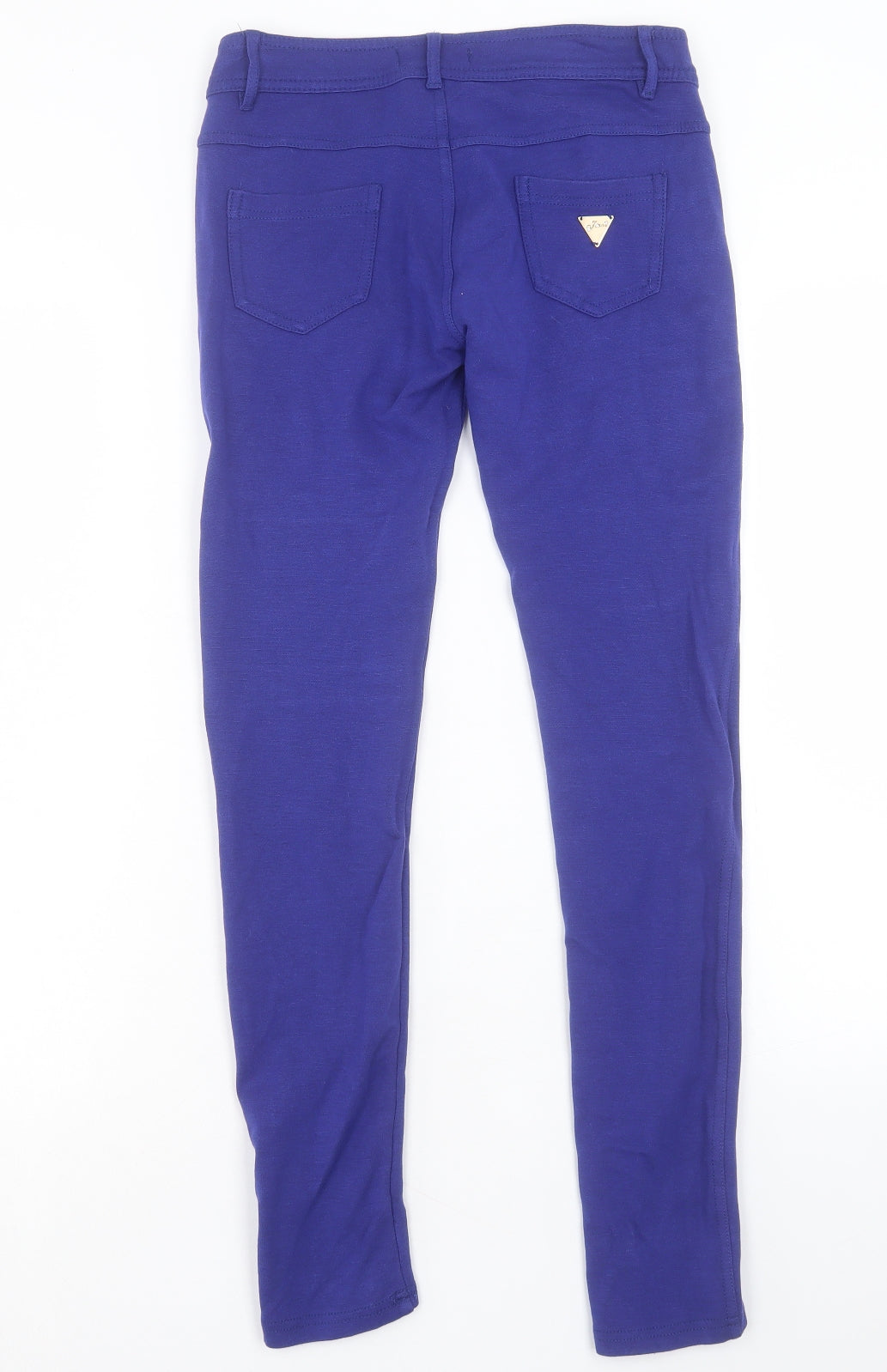 Yu & Me Womens Purple Cotton Trousers Size M L26 in Regular Button