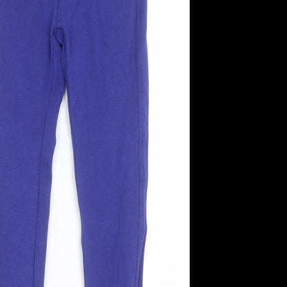 Yu & Me Womens Purple Cotton Trousers Size M L26 in Regular Button