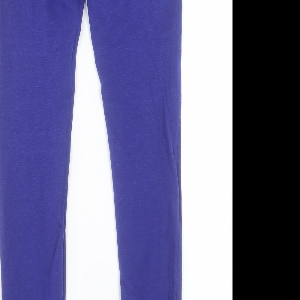 Yu & Me Womens Purple Cotton Trousers Size M L26 in Regular Button