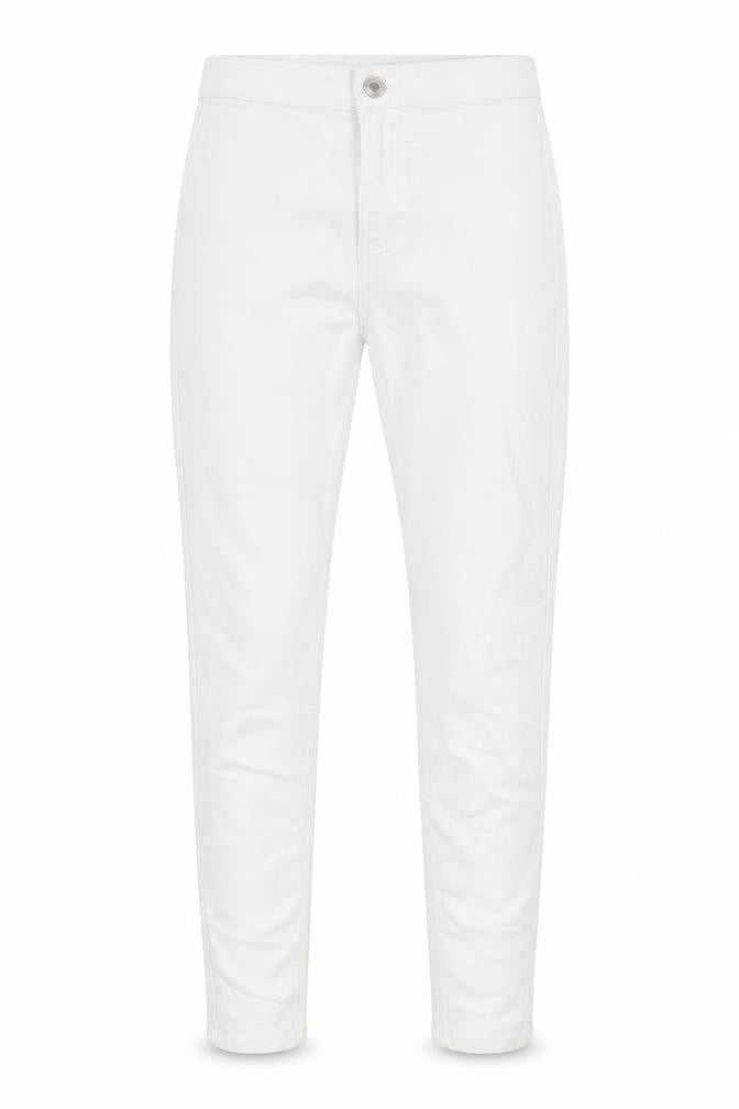 Marks & Spencer Womens White Cotton Skinny Jeans Size 8 L27 in Regular Button