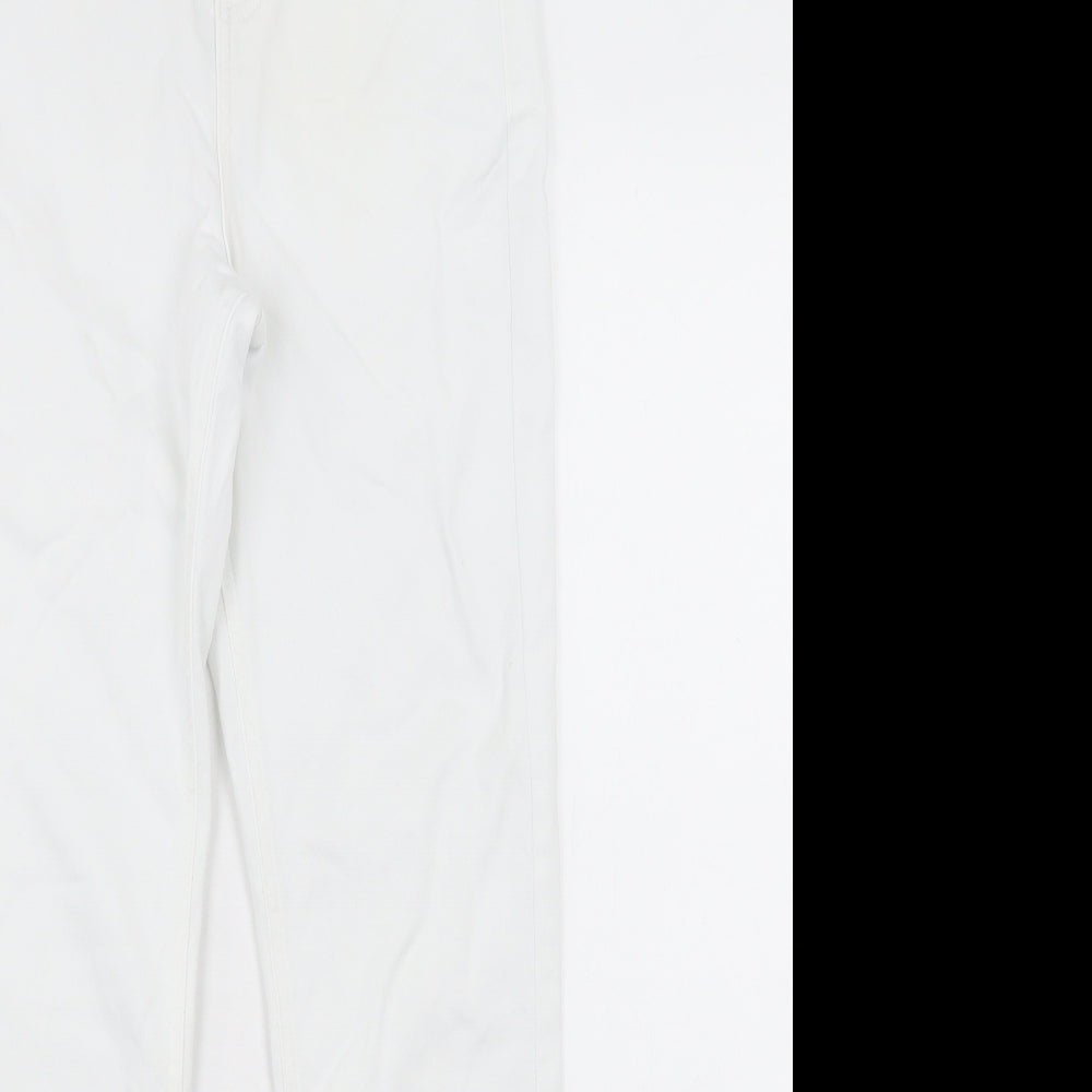 Marks and Spencer Womens White Cotton Skinny Jeans Size 8 L27 in Regular Button