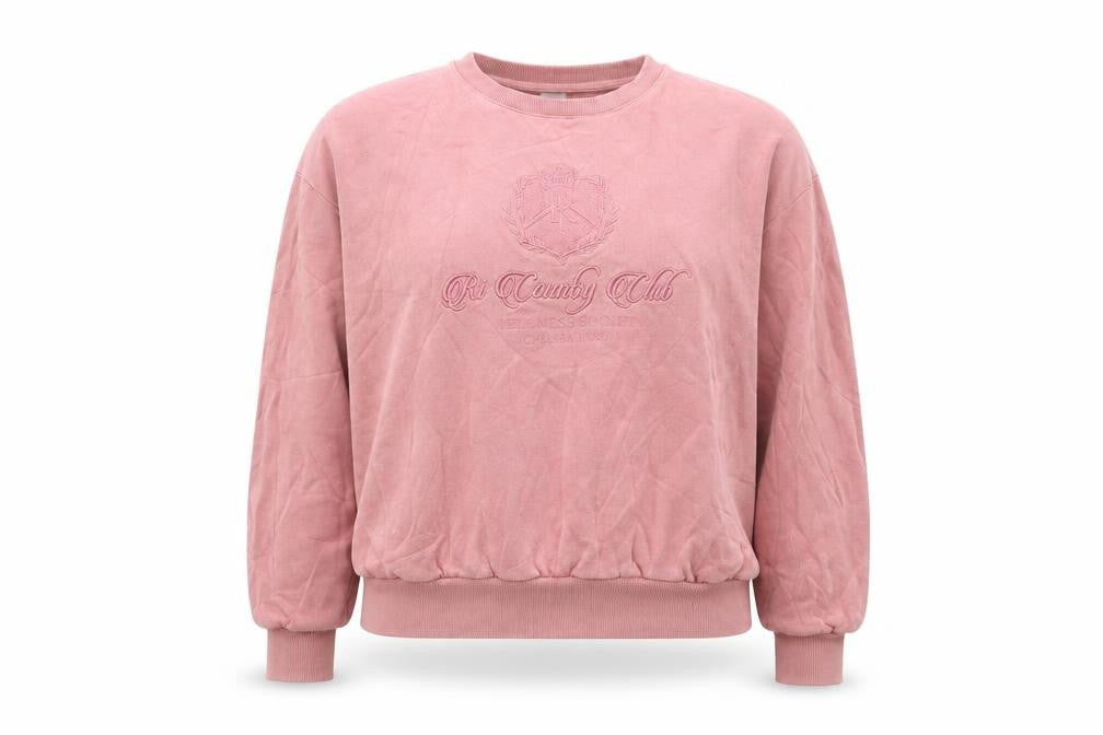 River Island Womens Pink Cotton Pullover Sweatshirt Size S Pullover - RI Country Club