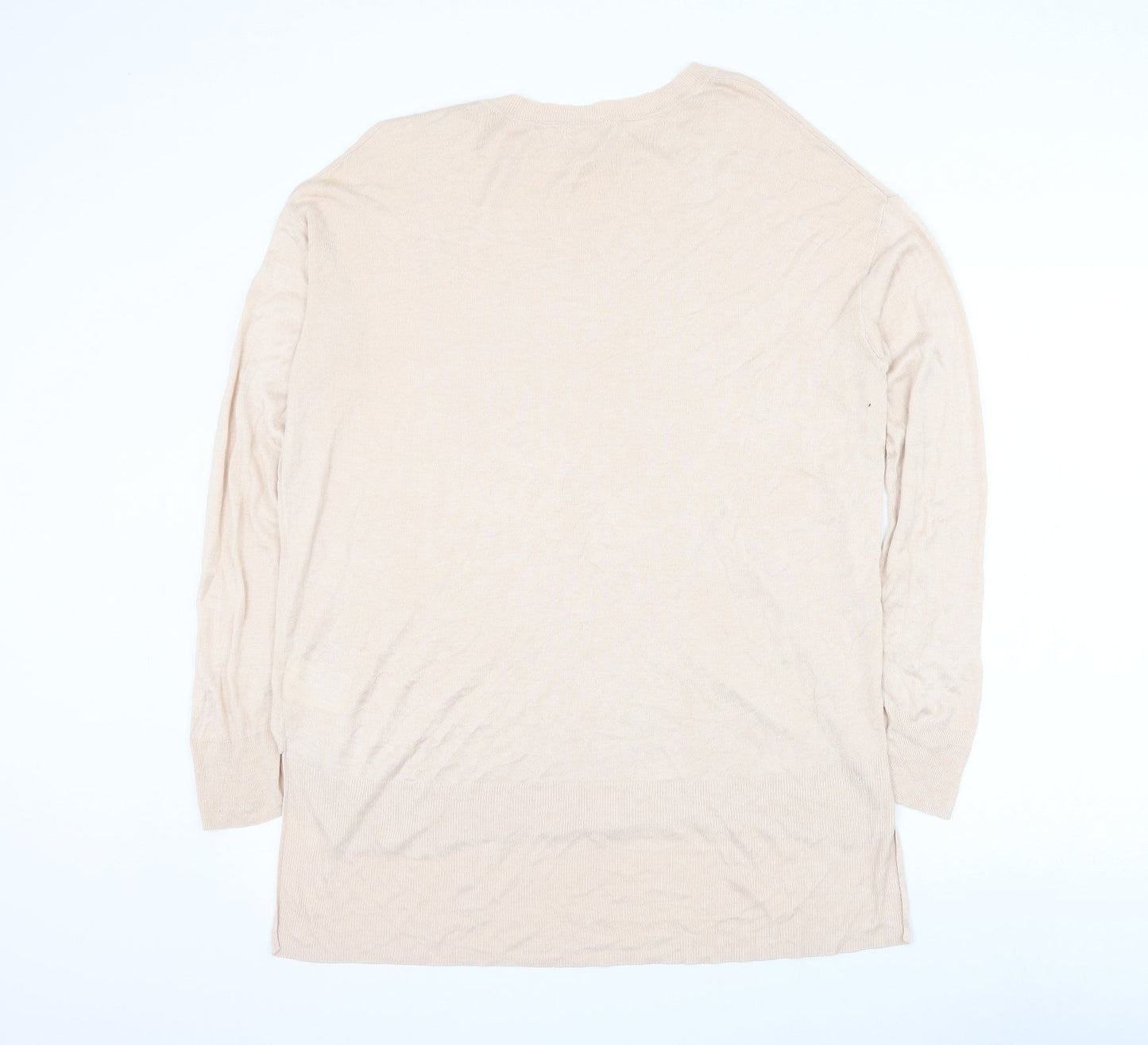H&M Mens Pink Round Neck Acrylic Pullover Jumper Size L