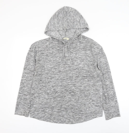 papay Womens Grey Viscose Pullover Hoodie Size M Pullover