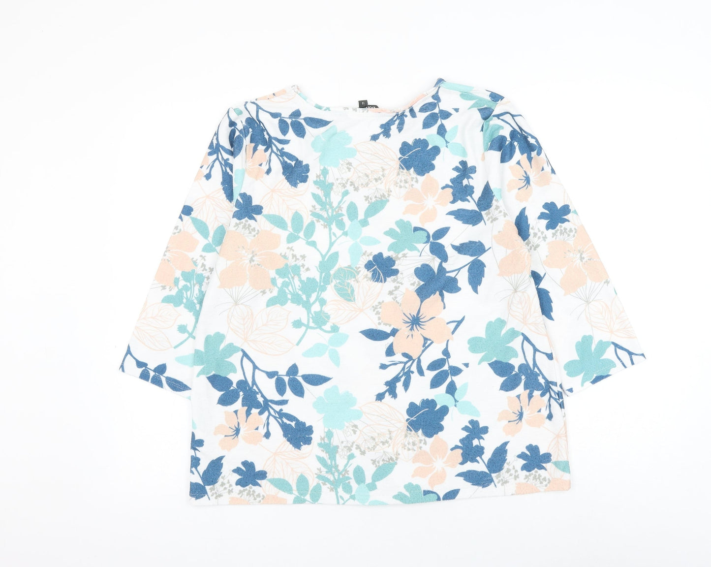 Bonmarché Womens Multicoloured Round Neck Floral Polyester Pullover Jumper Size 12