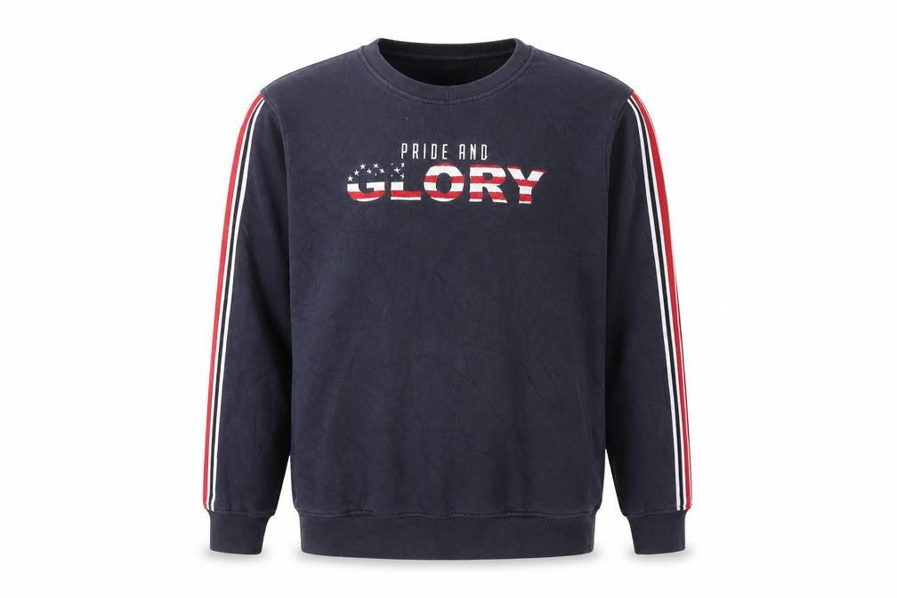 Max Mens Blue Cotton Pullover Sweatshirt Size L - Pride And Glory