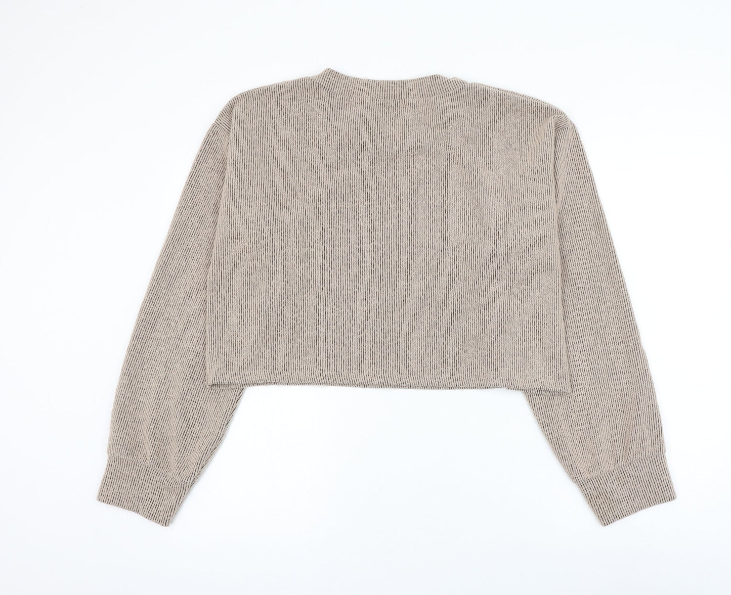 I SAW IT FIRST Womens Brown Polyester Pullover Sweatshirt Size M Pullover - Cropped