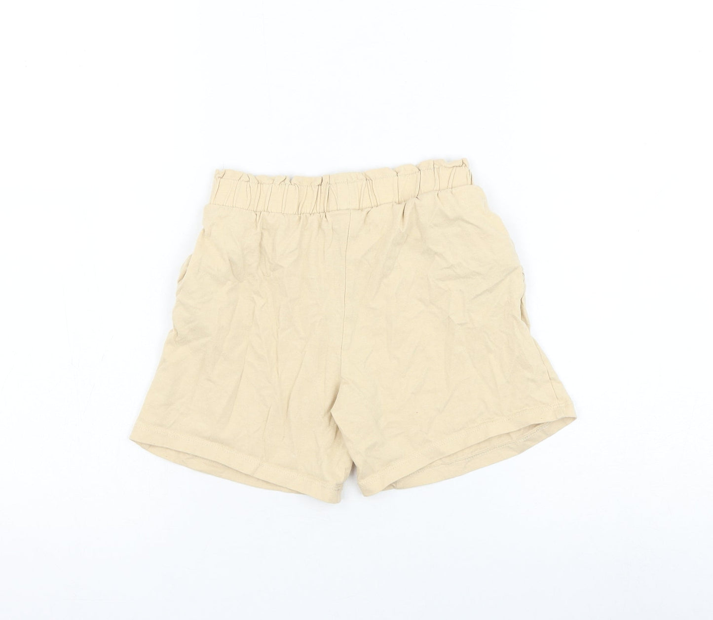 TU Girls Beige Cotton Sweat Shorts Size 10 Years Regular