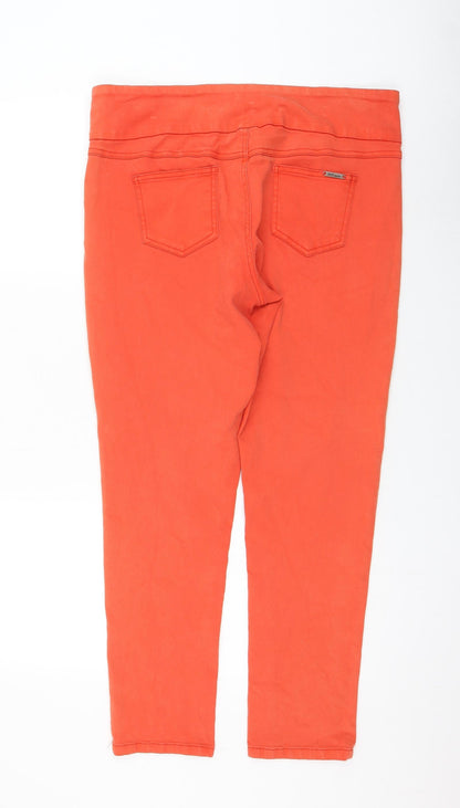 Womens Orange Polyester Jegging Jeans Size 34 in L28 in Regular